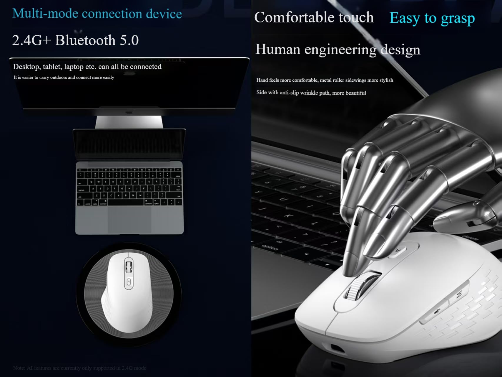 AIスマートマウス Amazon | Bluetoothスマートマウス 音声からテキストへ AI翻訳